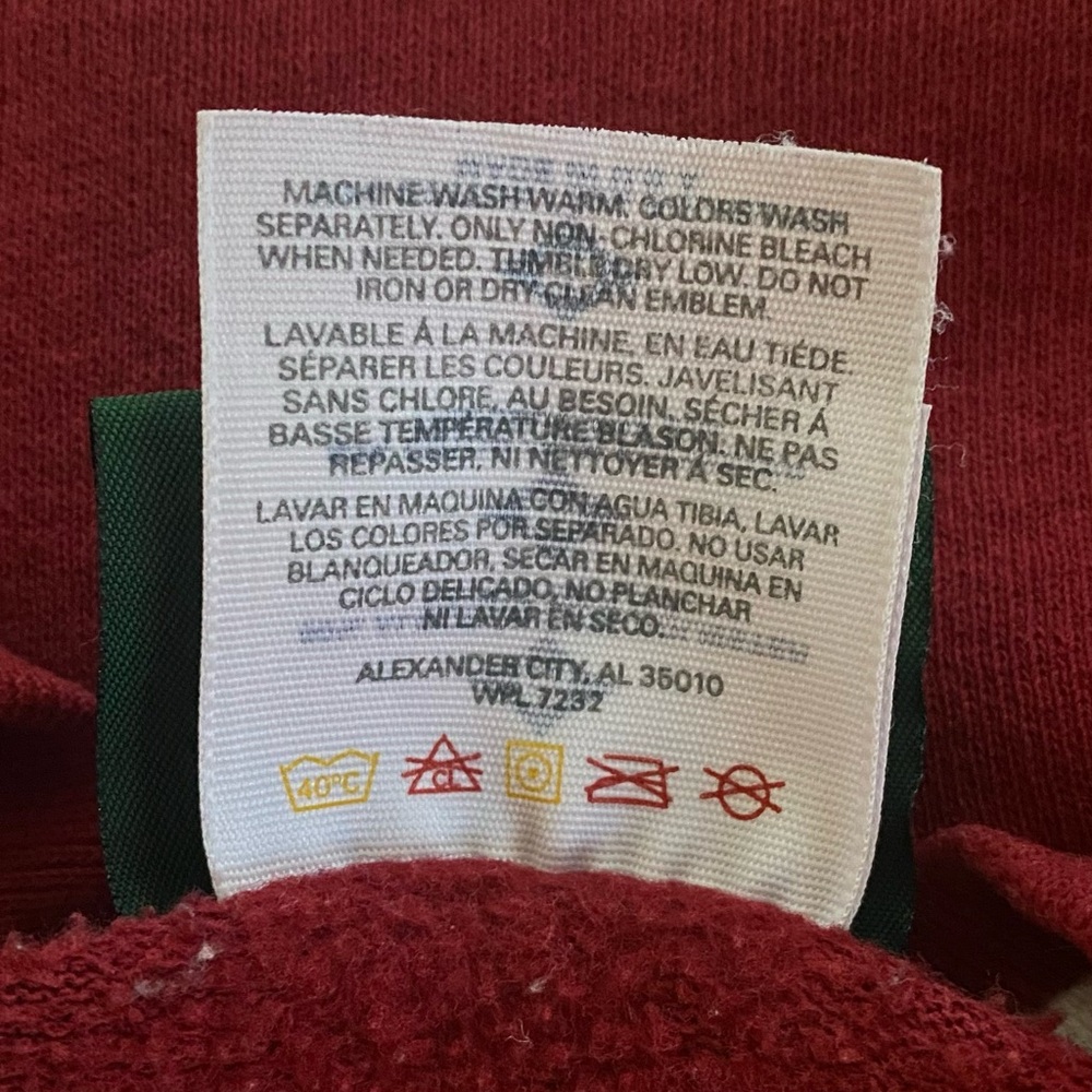 Vintage Crewneck Sweatshirt Burgundy Cardinals in Winter Snow Wild Wings | M - Picture 6 of 8